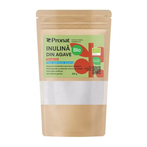 Inulina bio din agave, 200g Pronat
