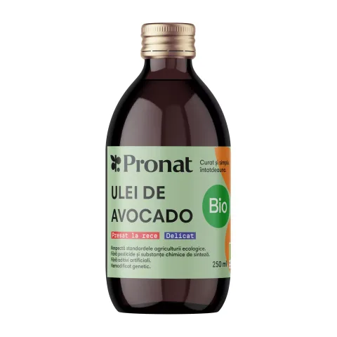 Ulei bio de avocado presat la rece, 250ml Pronat