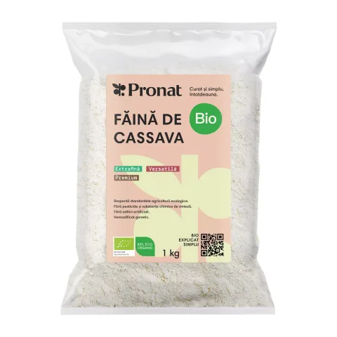 Faina bio de cassava extra fina (tapioca / manioc), 1000g Pronat