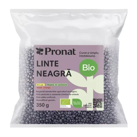 Linte neagra bio (beluga), 350g Pronat