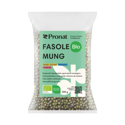 Fasole mung bio, 300g Pronat