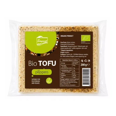 Tofu bio cu ardei, 200g Soyavit
