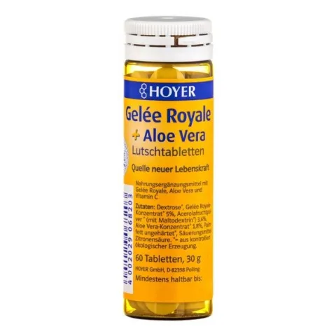 Gelee Royale + aloe vera tablete masticabile bio, 60 tb Hoyer