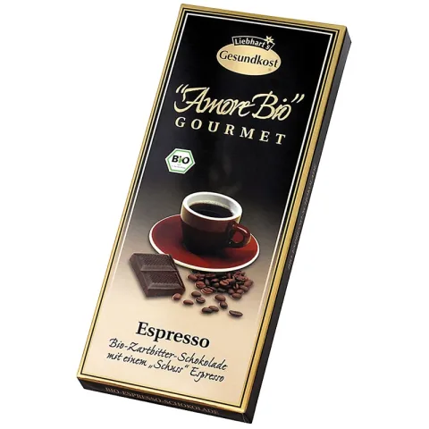 Ciocolata amaruie Espresso, 55% cacao, 100g Liebhart's Amore Bio