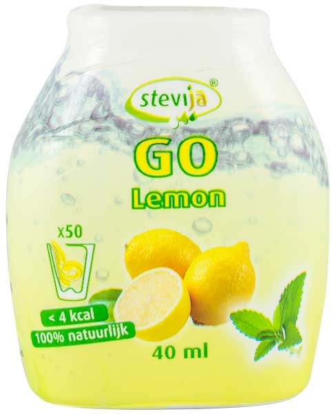 Stevija Go Indulcitor pe baza de stevie cu aroma de lamaie, 40ml