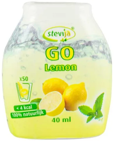 Stevija Go Indulcitor pe baza de stevie cu aroma de lamaie, 40ml