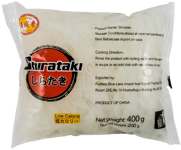 Shirataki Taitei lati (fini) din faina de konjac, 400g