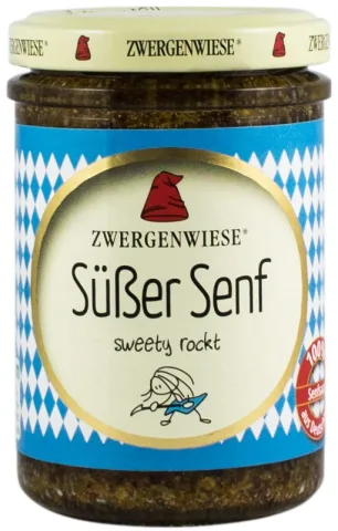 Mustar bio dulce cu seminte de mustar, 160ml Zwergenwiese