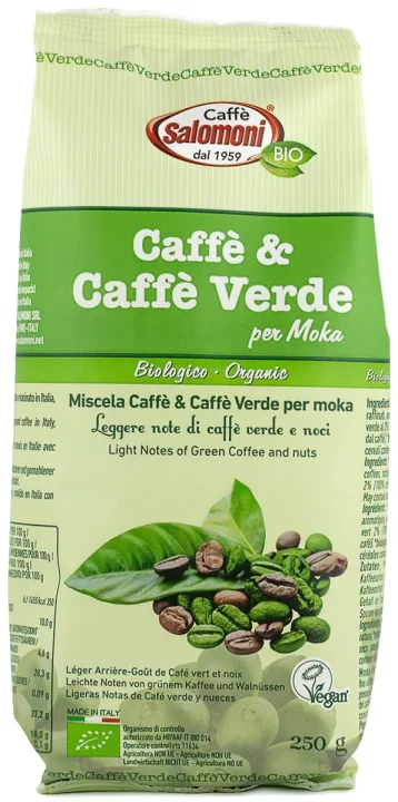 Cafea si cafea verde bio 250g Salomoni Cafe