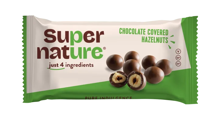 Bomboane de Ciocolata cu Alune de Padure BIO 40G Super Nature