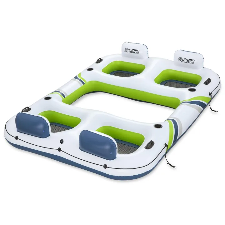 Bestway Insula flotantă Hydro-Force Alb și Albastru și Verde PVC