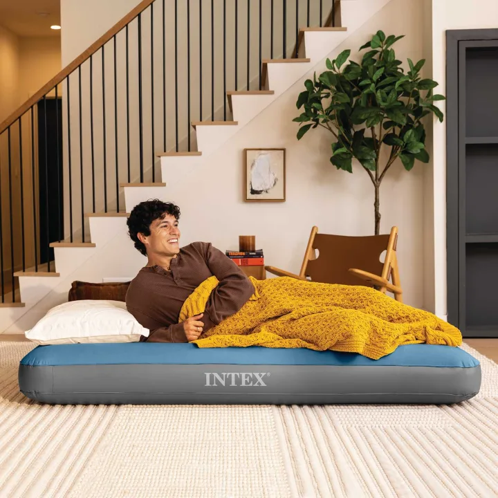 INTEX INTEX Pat de aer cu pompă 152 x 203 x 25 cm
