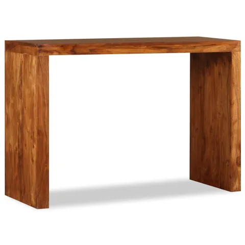 vidaXL Masă consolă, lemn masiv cu finisaj tip miere, 110x40x76 cm