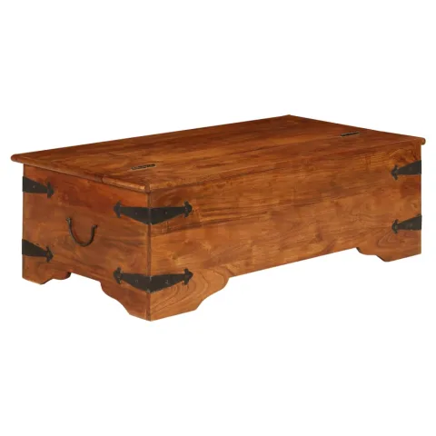 vidaXL Masă de cafea lemn masiv acaciacu finisaj tip miere 110x55x35cm
