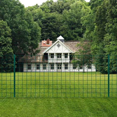 vidaXL Gard Euro, verde, 20 x 1,2 m, oțel