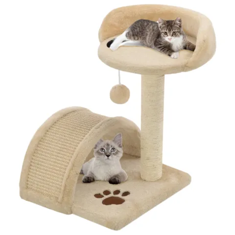 vidaXL Ansamblu pisici cu stâlp funie sisal, bej și maro, 40 cm