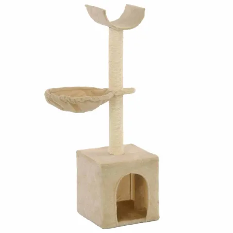 vidaXL Ansamblu pisici, stâlpi funie de sisal, 105 cm, bej