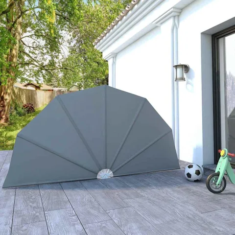 vidaXL Copertină laterală pliabilă de terasă, gri, 160 cm