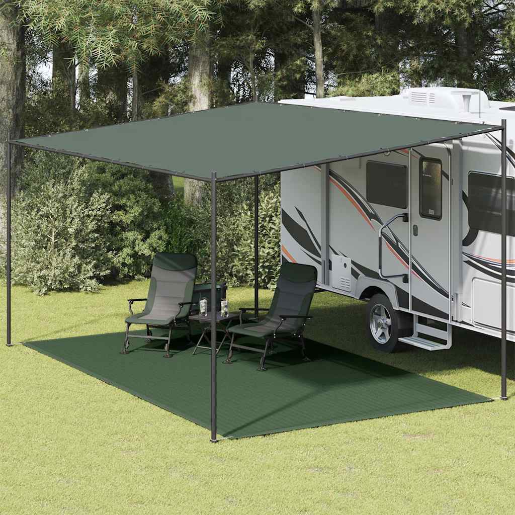 vidaXL Covor pentru cort, verde, 300 x 500 cm, HDPE