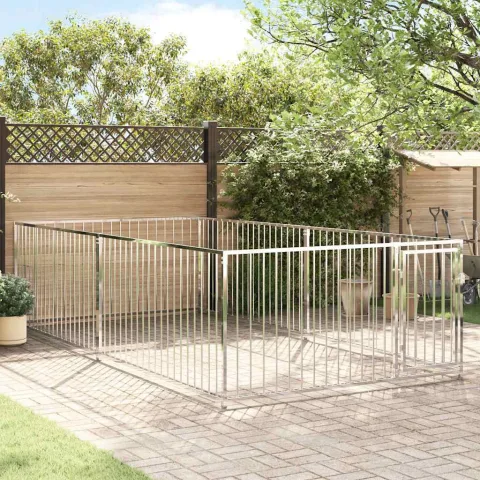 vidaXL Padoc de câini pentru exterior, 200 x 400 x 100 cm