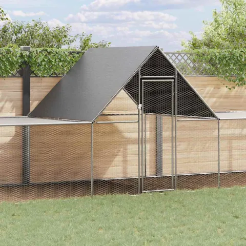 vidaXL Coteț pentru păsări, 10 x 2 x 2 m, oțel galvanizat