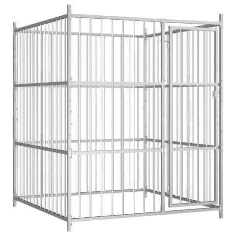 vidaXL Padoc pentru câini de exterior, 150x150x185 cm