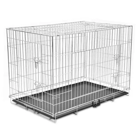 vidaXL Cușcă pentru câini pliabilă, metal, XXL