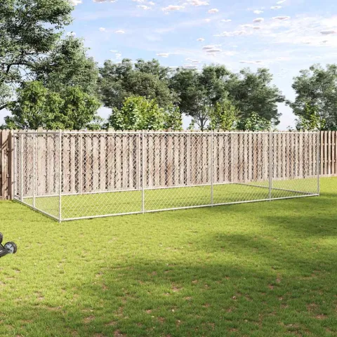 vidaXL Padoc pentru câini de exterior, 7,6 x 3,8 x 1,9 m