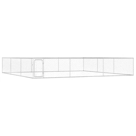 vidaXL Padoc de exterior pentru câini, 6 x 6 x 1 m, oțel galvanizat