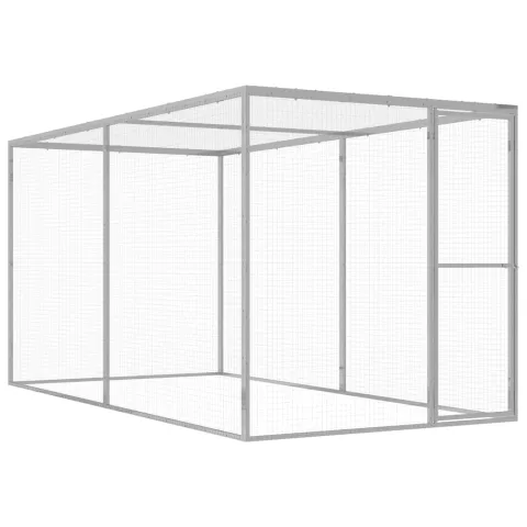 vidaXL Cușcă pentru pisici, 3x1,5x1,5 m, oțel galvanizat