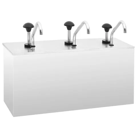 vidaXL Dozator de sos, 3 x 3,5 L, oțel inoxidabil
