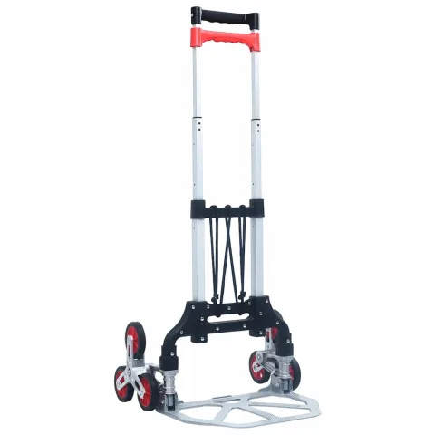 vidaXL Cărucior pliabil pentru scări, 70 kg, argintiu, aluminiu
