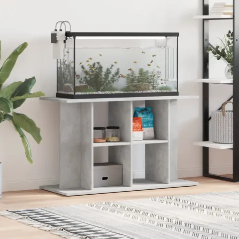 vidaXL Suport pentru acvariu, gri beton, 100x40x60 cm, lemn stratificat