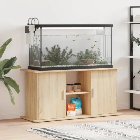 vidaXL Suport pentru acvariu, stejar Sonoma, 121x41x58 cm, lemn stratificat