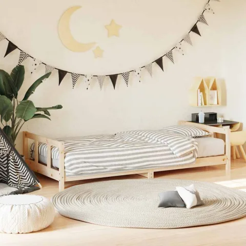 vidaXL Cadru pat pentru copii, 90x200 cm, lemn masiv de pin