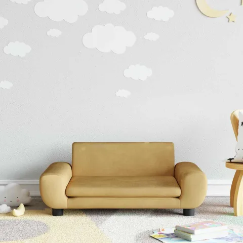 vidaXL Canapea pentru copii, maro, 70x45x33 cm, catifea