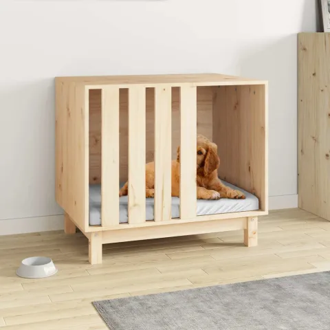 vidaXL Casă pentru câini, 70x50x62 cm, lemn masiv de pin