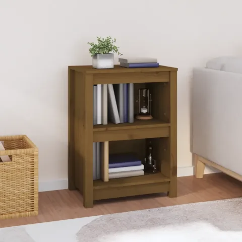 vidaXL Bibliotecă, maro miere, 50x35x68 cm, lemn masiv de pin