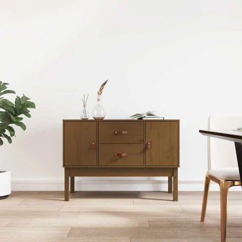 vidaXL Servantă, maro miere, 110x40x78 cm, lemn masiv de pin
