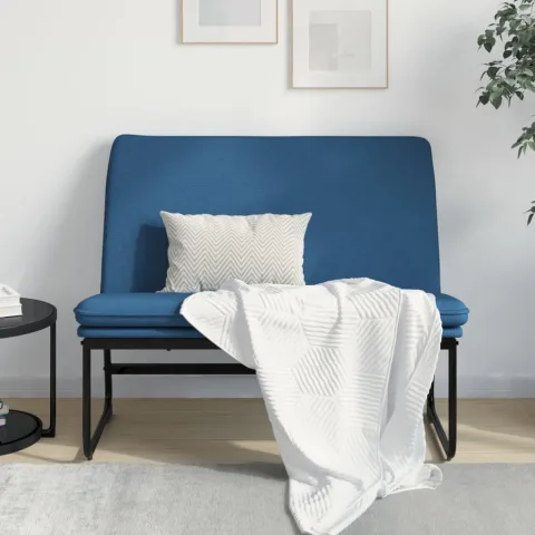 vidaXL Bancă, albastru, 100x75x76 cm, material textil