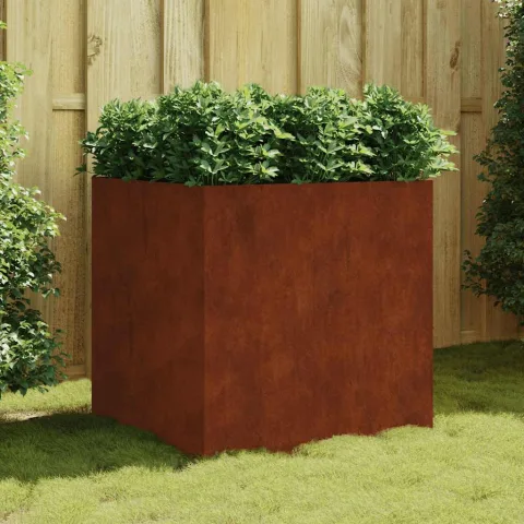 vidaXL Jardinieră, 80x80x80 cm, oțel corten