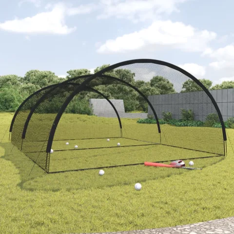 vidaXL Țarc plasă de lovituri baseball negru 600x400x250 cm poliester