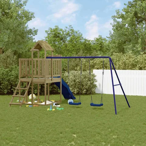 vidaXL Set de joacă pentru exterior, lemn de pin impregnat