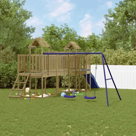 vidaXL Set de joacă pentru exterior, lemn de pin impregnat