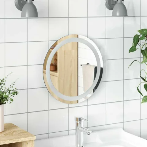 vidaXL Oglindă de baie cu LED, 40 cm, rotundă