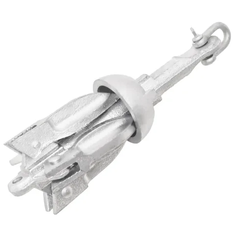 vidaXL Ancoră pliabilă argintie 0,7 kg, fontă galvanizată la cald