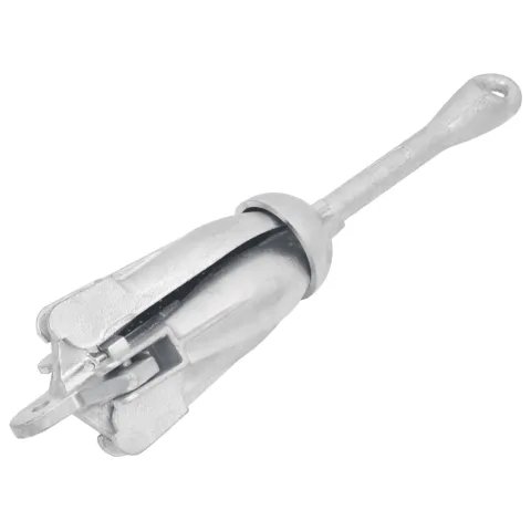 vidaXL Ancoră pliabilă argintie 6 kg, fontă galvanizată la cald