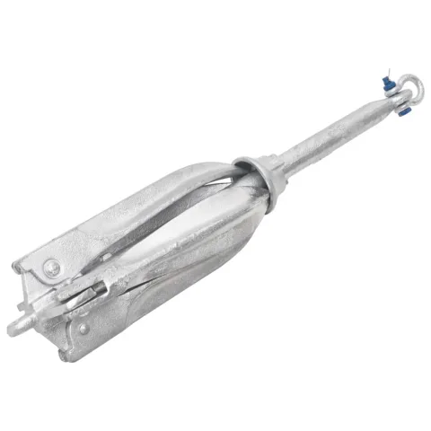 vidaXL Ancoră pliabilă argintie 12 kg, fontă galvanizată la cald