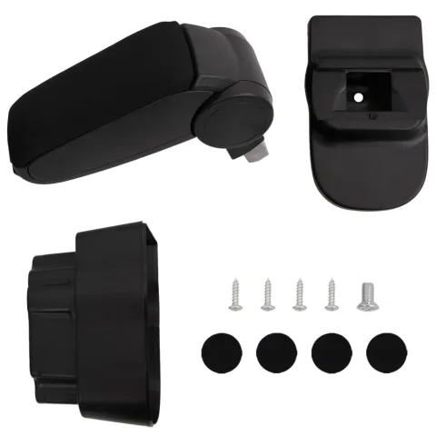 vidaXL Cotieră auto, negru, 12x37x(31-48) cm ABS