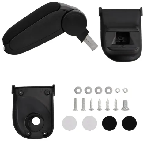 vidaXL Cotieră auto, negru, 15x35x(30-47) cm ABS